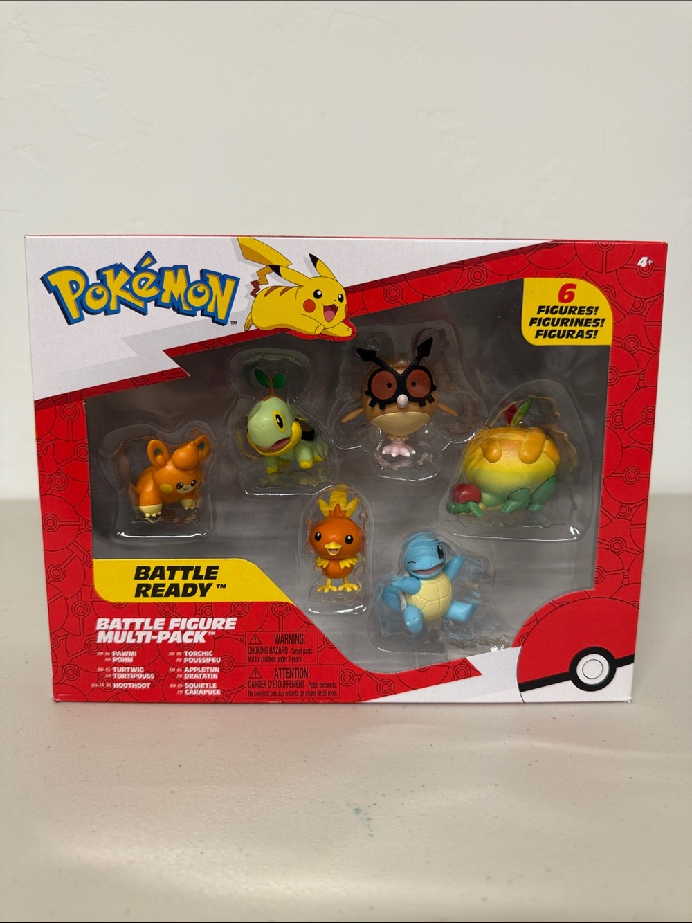 Pokemon Battle Figure Toy set 6 pcs Battle  Pawmi Turtwig Hoothoot Torchic +